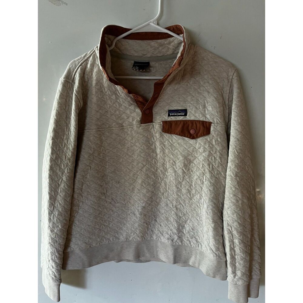 gorpcore crunchy organic cotton patagonia quilted pullover womens size medium